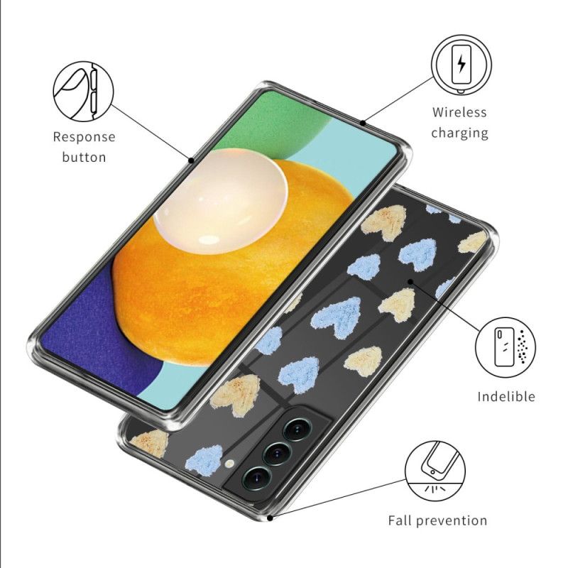 Kryt Samsung Galaxy S24 Plus 5g Kryty Na Mobil Žluté A Modré Srdce