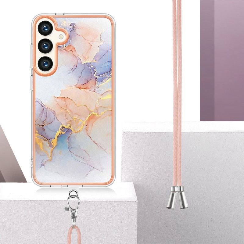 Kryt Samsung Galaxy S24 Plus 5g Šňůrový Bílý Mramor Mléčné Dráhy