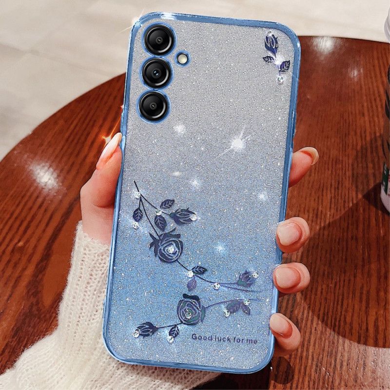 Kryt Samsung Galaxy S24 Plus 5g Třpytky A Květiny Kadem