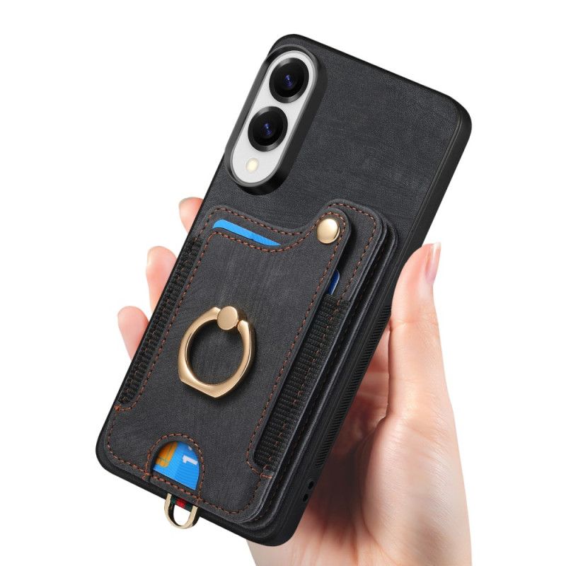 Kryt Samsung Galaxy S25 5g Edge Retro Držák Na Rfid Karty A Šňůrka