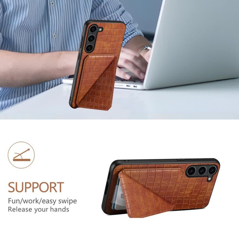 Kryt Samsung Galaxy S25 5g Pouzdro Na Karty S Texturou Krokodýla