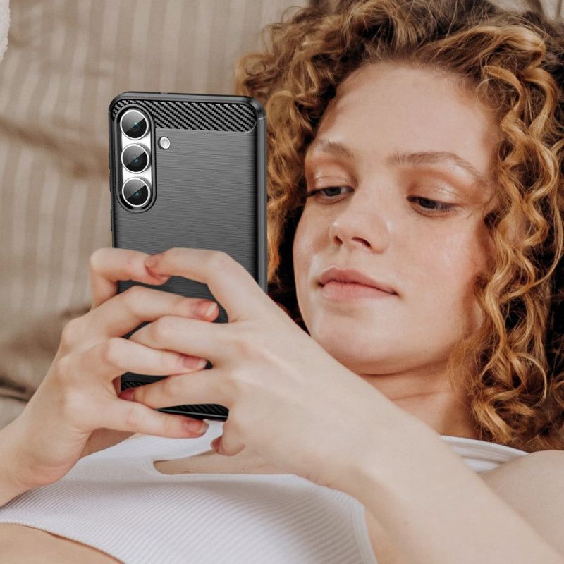 Kryt Samsung Galaxy S25 Fe Kartáčovaná Uhlíková Vlákna