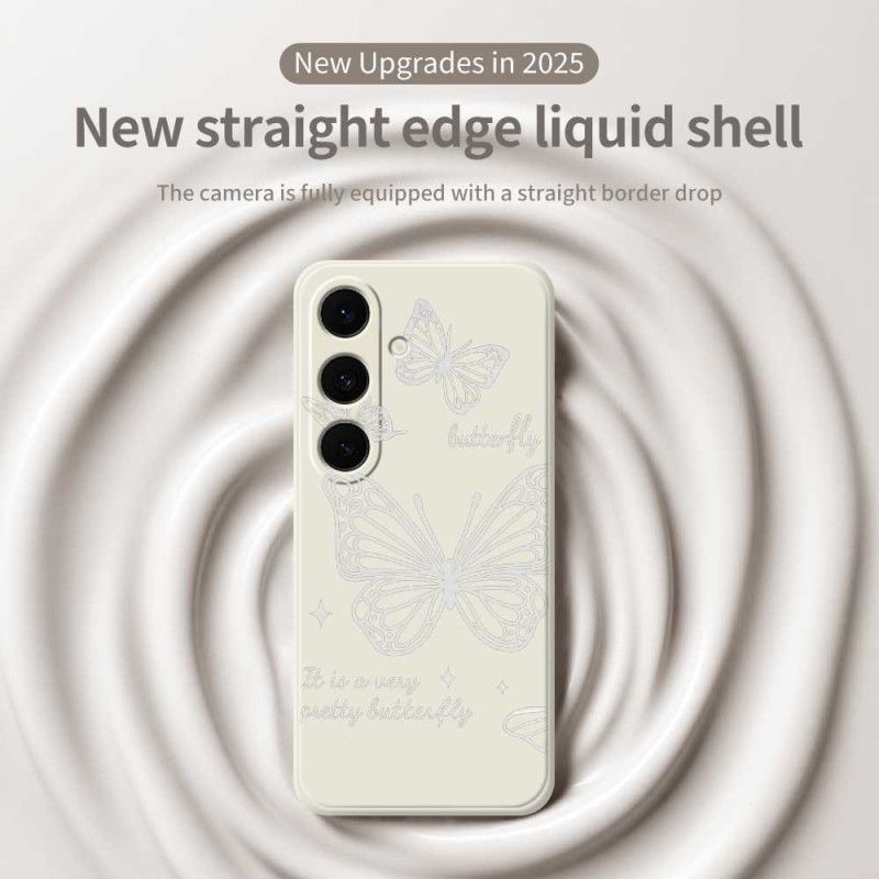 Kryt Samsung Galaxy S25 Fe Silikon S Bílým Motýlem