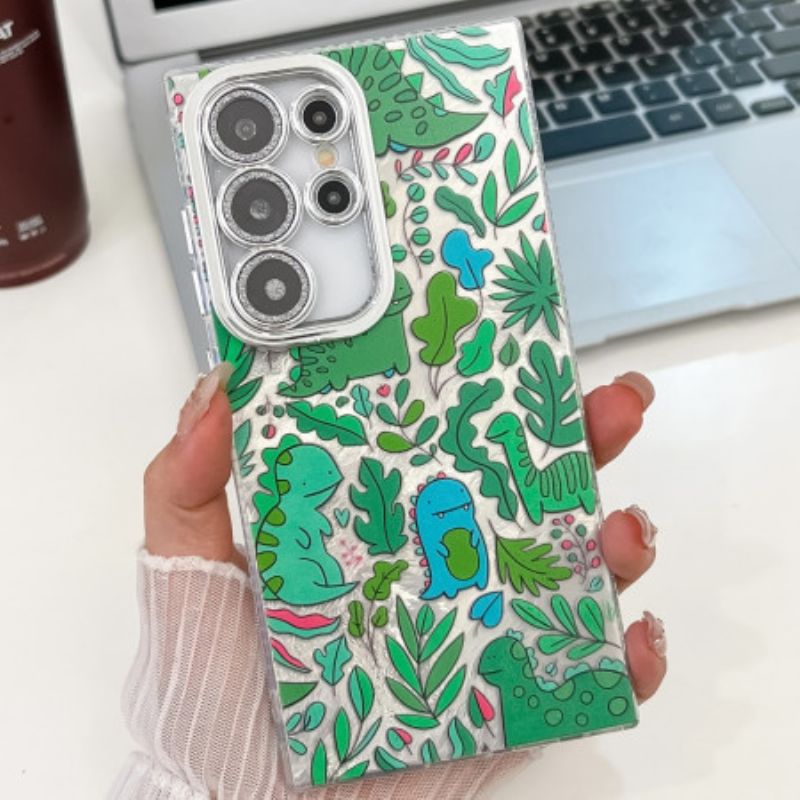 Kryt Samsung Galaxy S25 Ultra 5g Zábavní Dinosauři S Ochranou Čočky