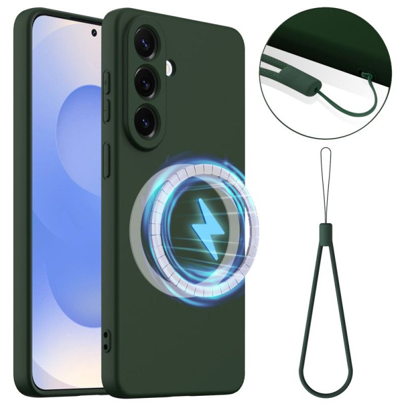 Kryt Samsung Galaxy S26 Magnetická Peněženka Z Tekutého Silikonu