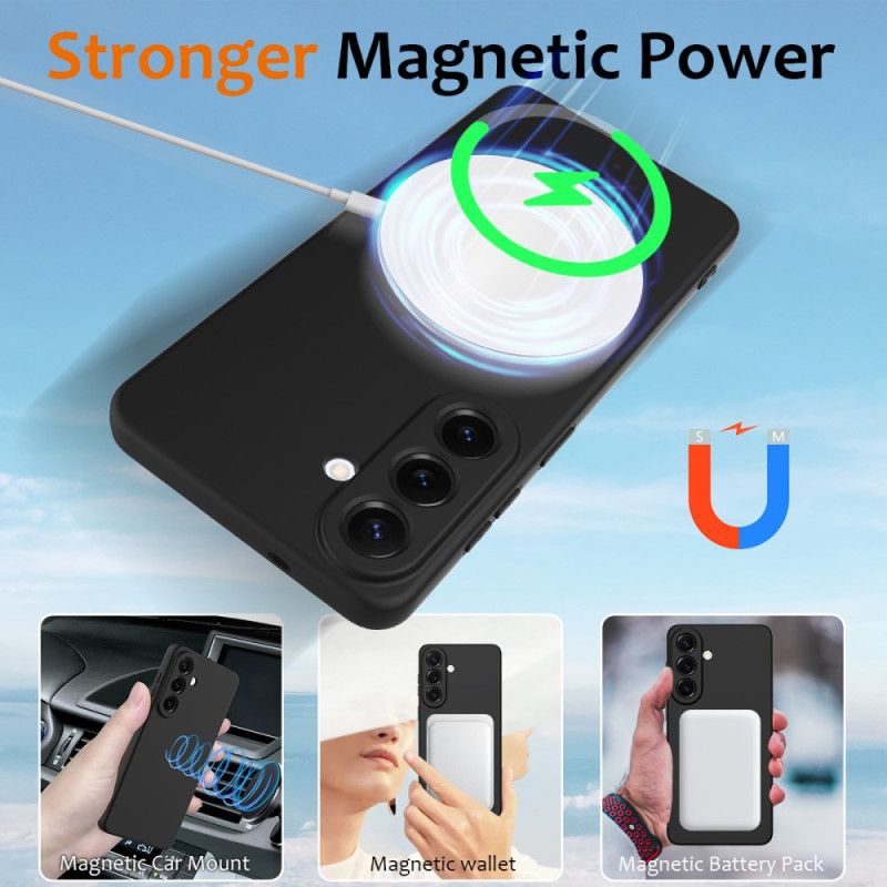 Kryt Samsung Galaxy S26 Magnetická Peněženka Z Tekutého Silikonu