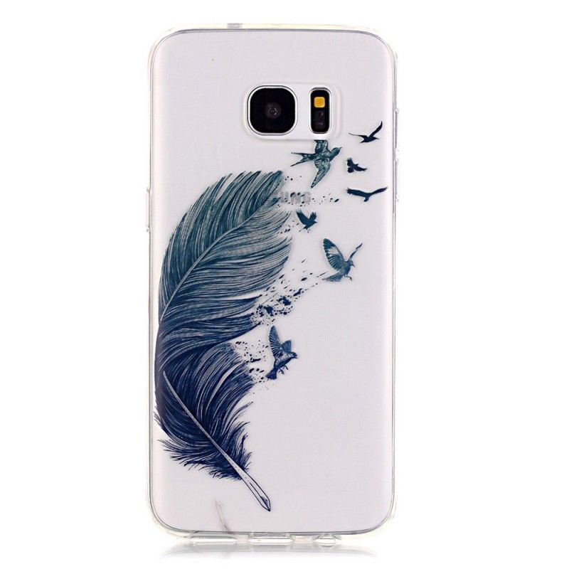 Kryt Samsung Galaxy S7 Edge Světlé Pírko