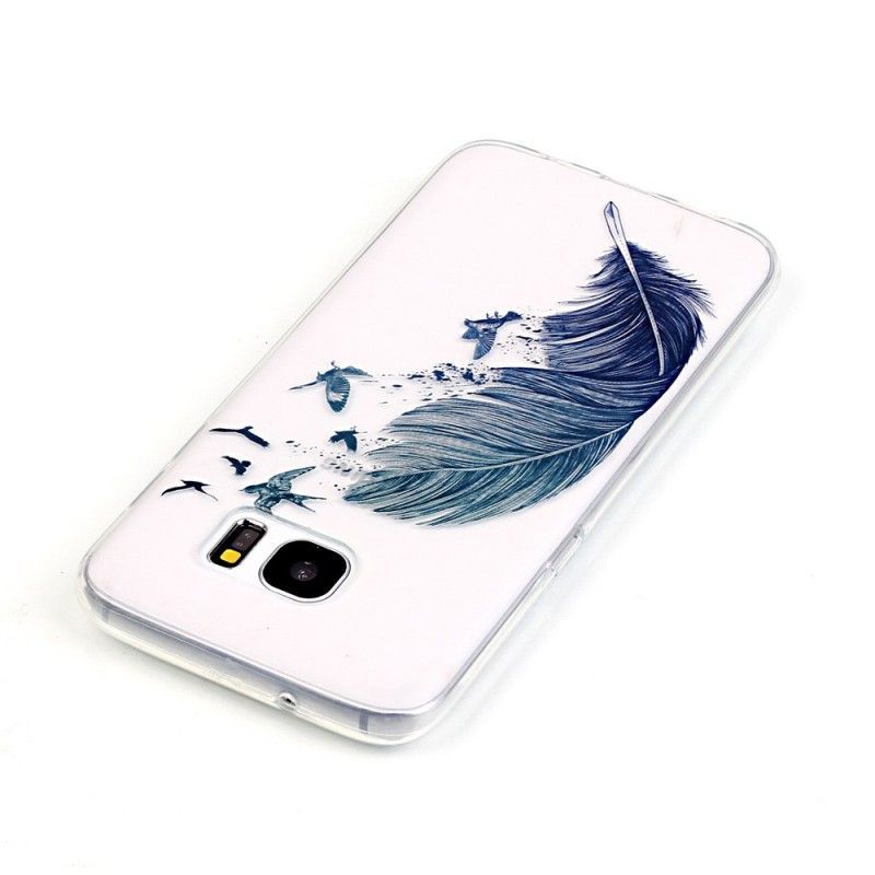 Kryt Samsung Galaxy S7 Edge Světlé Pírko