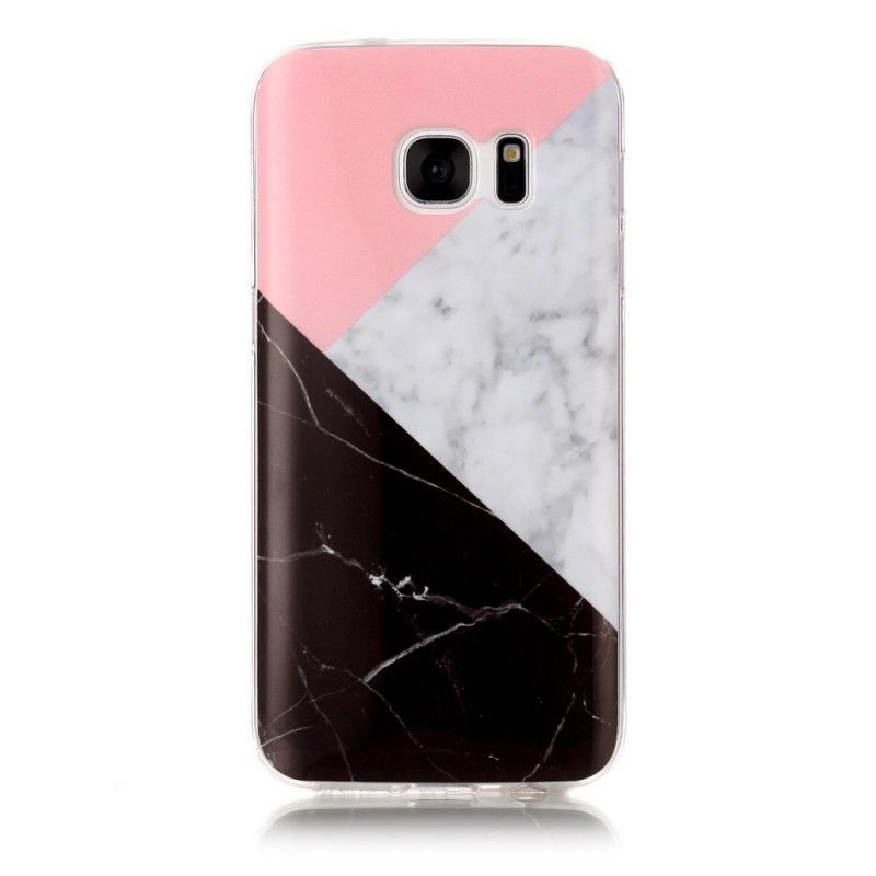 Kryt Samsung Galaxy S7 Geometrický Mramorový Efekt
