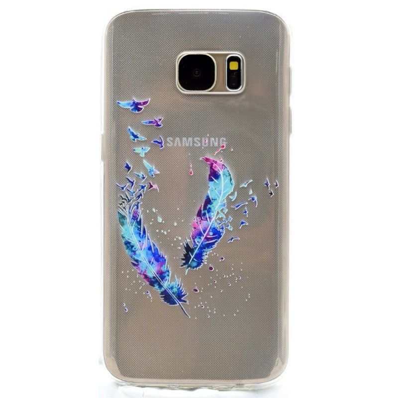 Kryt Samsung Galaxy S7 Průhledné Peří