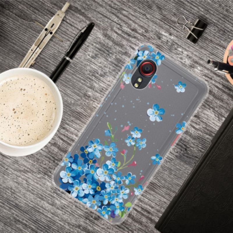 Kryt Samsung Galaxy Xcover 5 Modré Květy