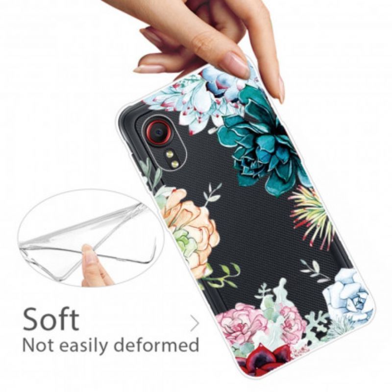 Kryt Samsung Galaxy Xcover 5 Průhledné Akvarelové Květiny