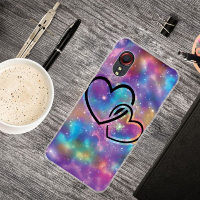 Kryt Samsung Galaxy Xcover 5 Srdce Spoutané Řetězem