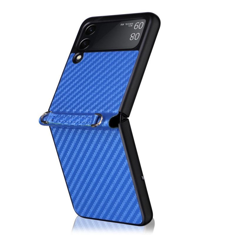 Kryt Samsung Galaxy Z Flip 3 5g Uhlíkové Vlákno Se Šňůrkou