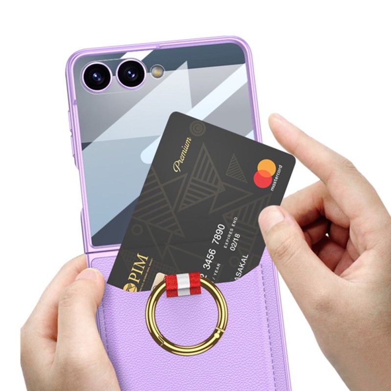 Kryt Samsung Galaxy Z Flip 7 Držák Na Prsteny A Pouzdro Na Karty