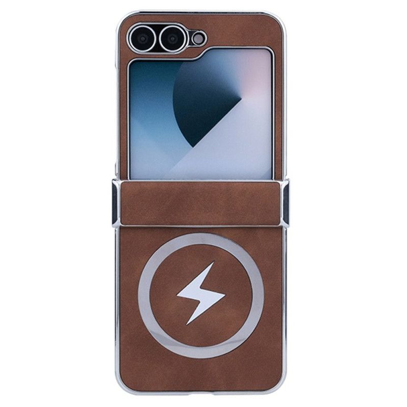 Kryt Samsung Galaxy Z Flip 7 Fe Kompatibilní S Magsafe Kožený Efekt