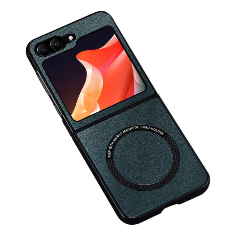 Kryt Samsung Galaxy Z Flip 7 Fe Kožený Efekt Kompatibilní S Magsafe