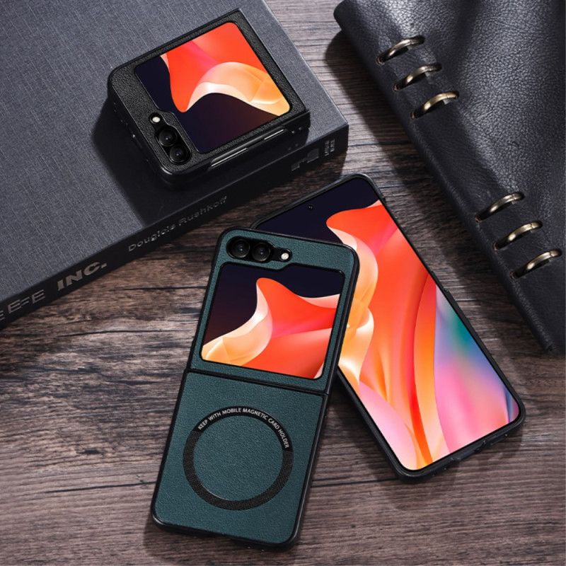 Kryt Samsung Galaxy Z Flip 7 Fe Kožený Efekt Kompatibilní S Magsafe