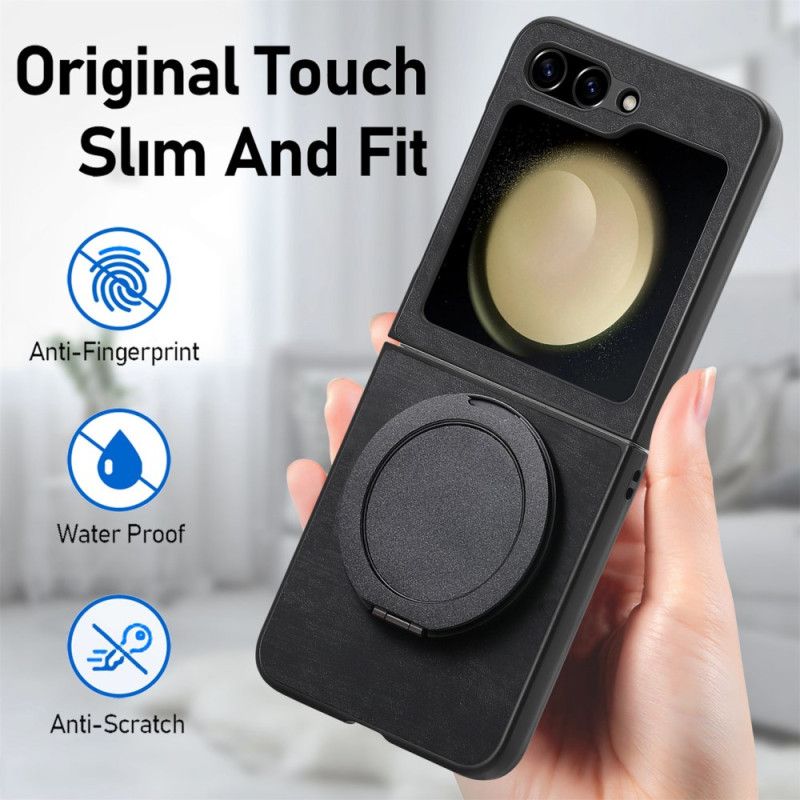 Kryt Samsung Galaxy Z Flip 7 Fe Kryty Na Mobil Semišový Efekt S Otočným Stojánkem