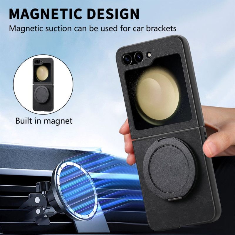 Kryt Samsung Galaxy Z Flip 7 Fe Kryty Na Mobil Semišový Efekt S Otočným Stojánkem