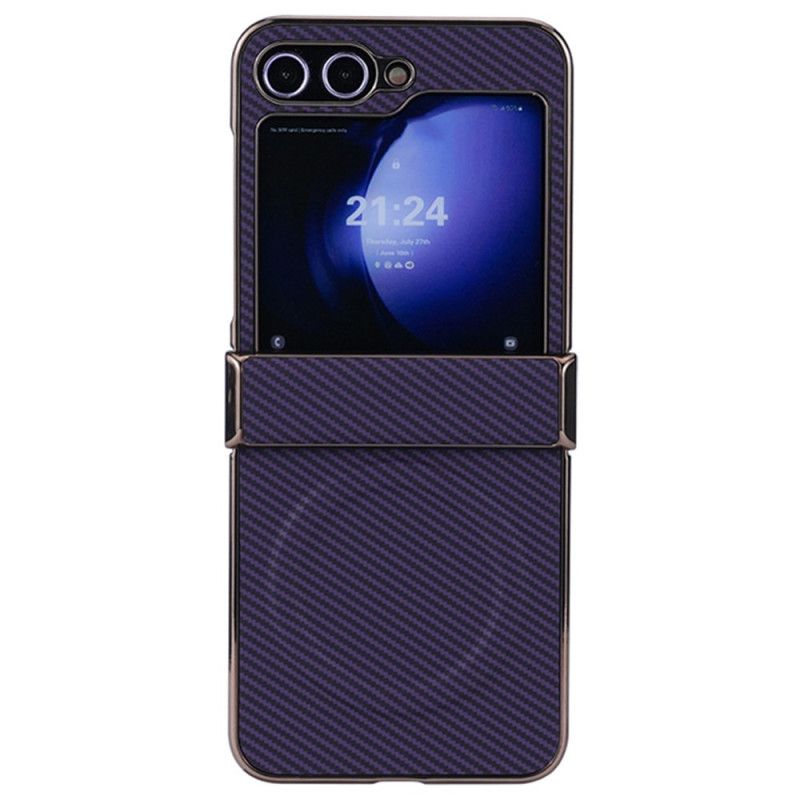Kryt Samsung Galaxy Z Flip 7 Fe Magnetická Textura Z Uhlíkových Vláken