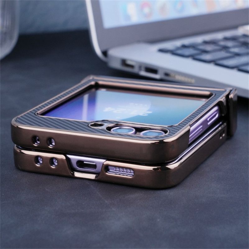 Kryt Samsung Galaxy Z Flip 7 Fe Magnetická Textura Z Uhlíkových Vláken