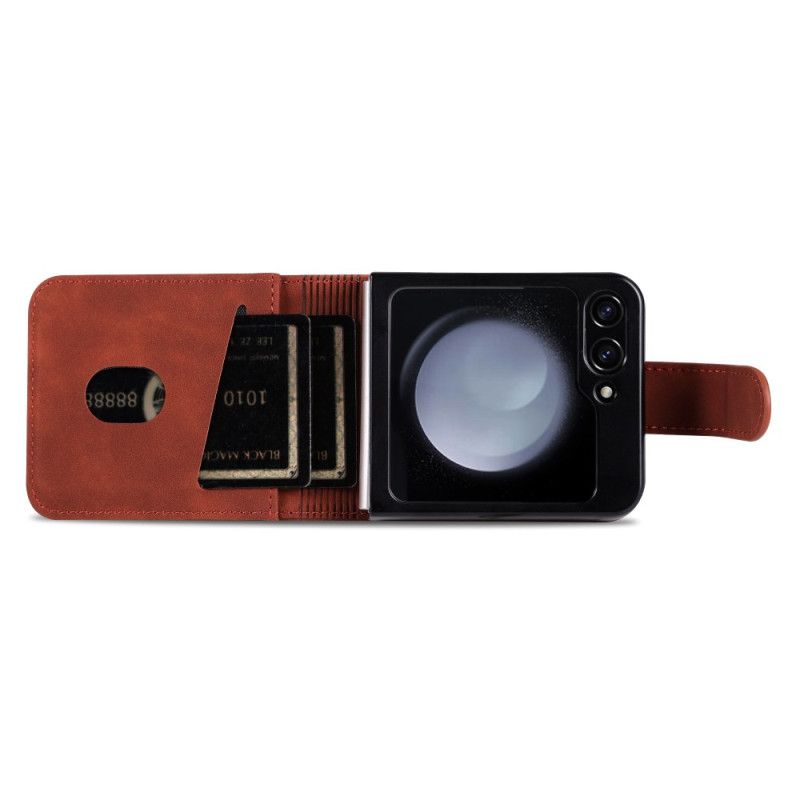 Kryt Samsung Galaxy Z Flip 7 Fe Pouzdro Na Karty Azns Z Umělé Kůže