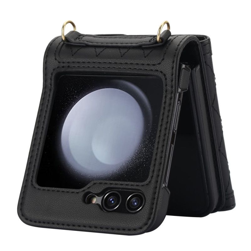 Kryt Samsung Galaxy Z Flip 7 Fe Pouzdro Na Karty Ramenní Popruh A Šňůrka Na Krk