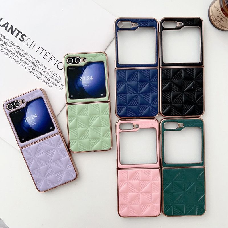 Kryt Samsung Galaxy Z Flip 7 Fe Prošívané Okraje S Kovovým Efektem