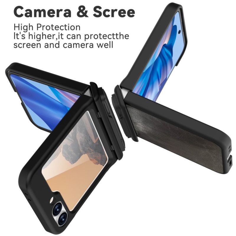 Kryt Samsung Galaxy Z Flip 7 Fe Stojan S Efektem Vintage Kůže