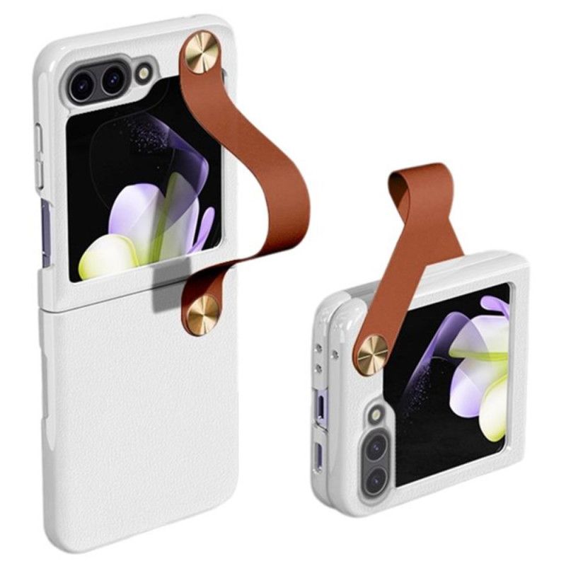 Kryt Samsung Galaxy Z Flip 7 Fe Ultratenký Kožený Řemínek Gkk