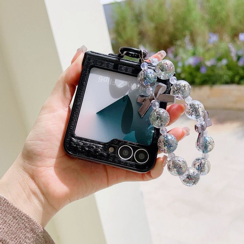 Kryt Samsung Galaxy Z Flip 7 Fe Umělá Kůže A Řemínek Na Zápěstí