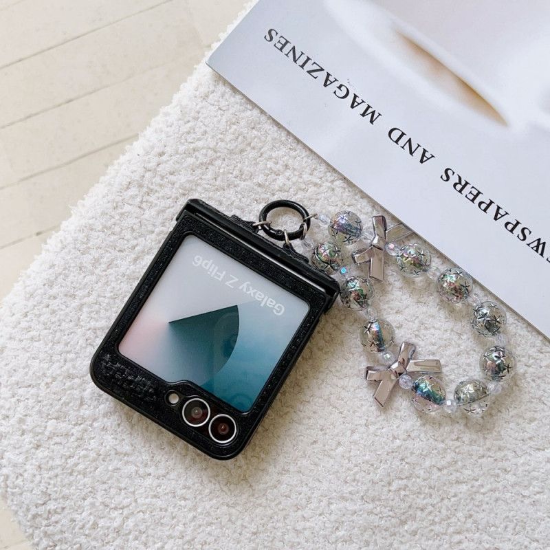 Kryt Samsung Galaxy Z Flip 7 Fe Umělá Kůže A Řemínek Na Zápěstí