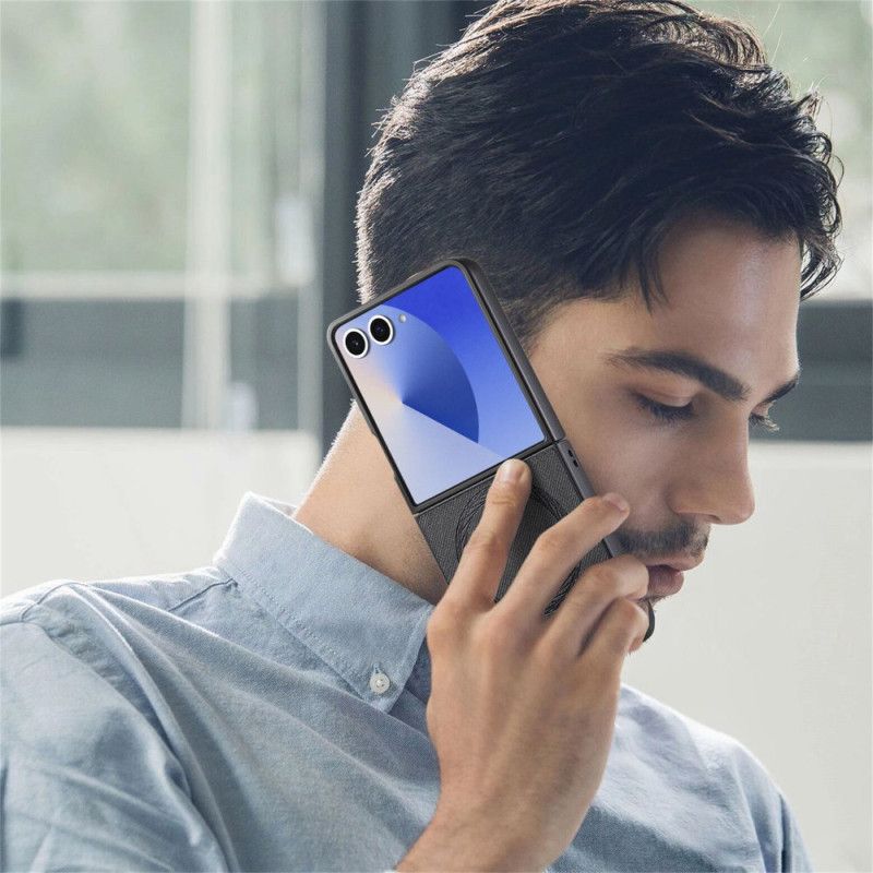 Kryt Samsung Galaxy Z Flip 7 Kompatibilní S Magsafe Denimová Texturovaná Kůže