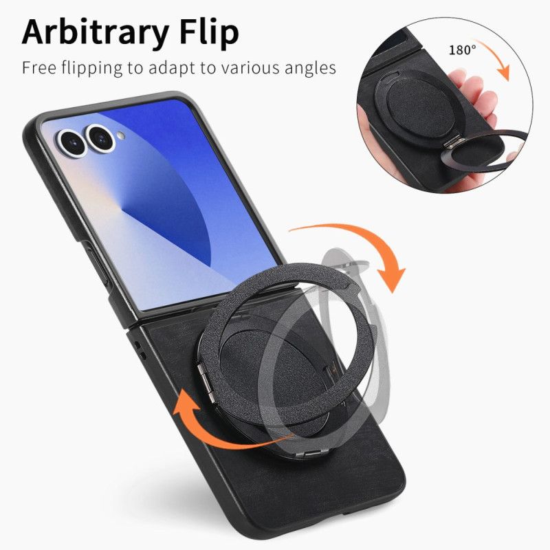 Kryt Samsung Galaxy Z Flip 7 Kryty Na Mobil Kožený Efekt S Otočným Stojánkem O