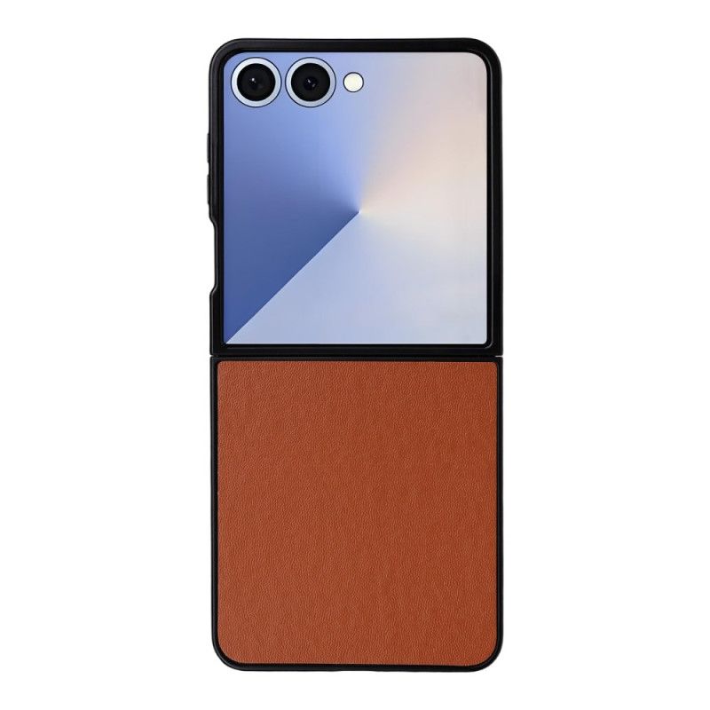 Kryt Samsung Galaxy Z Flip 7 Monochromatický Kožený Efekt