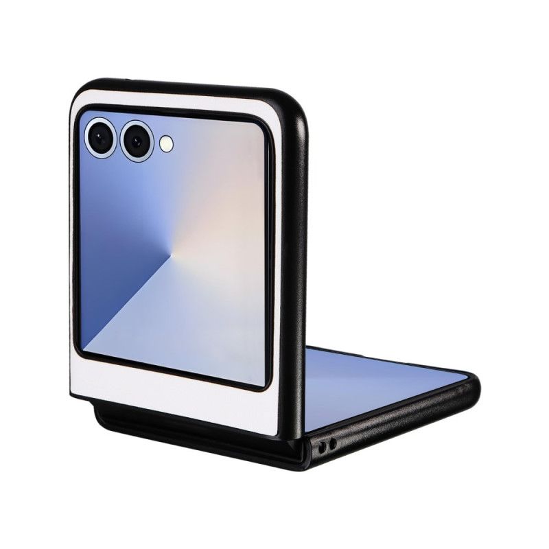 Kryt Samsung Galaxy Z Flip 7 Monochromatický Kožený Efekt