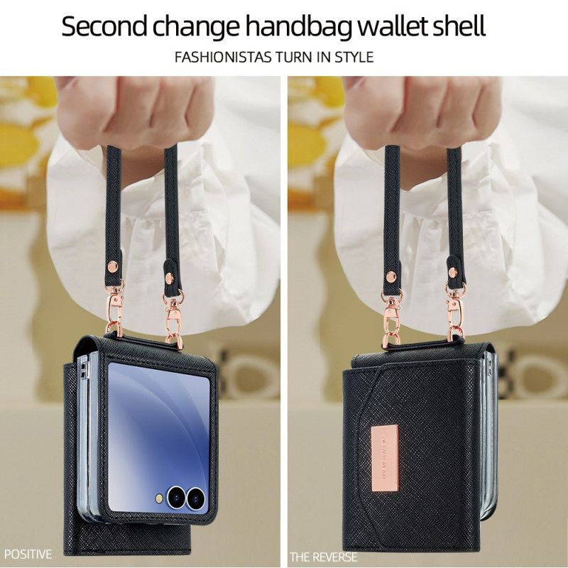 Kryt Samsung Galaxy Z Flip 7 Peněženka A Popruh