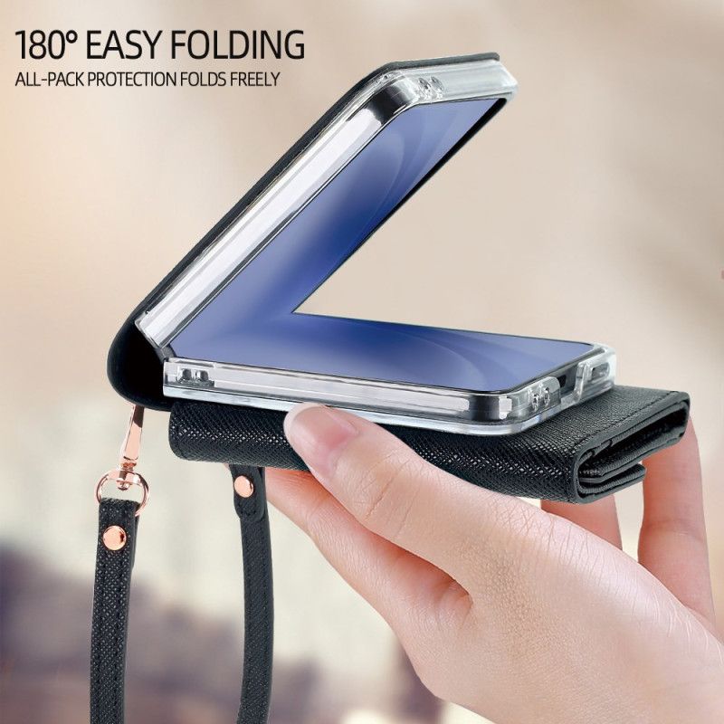 Kryt Samsung Galaxy Z Flip 7 Peněženka A Popruh