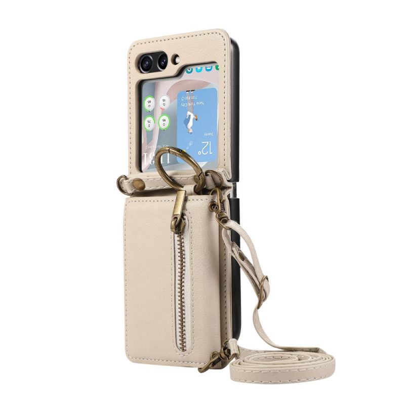 Kryt Samsung Galaxy Z Flip 7 Peněženka A Ramenní Popruh