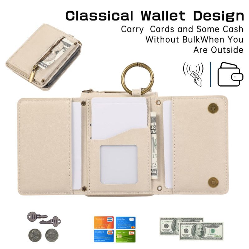 Kryt Samsung Galaxy Z Flip 7 Peněženka A Ramenní Popruh