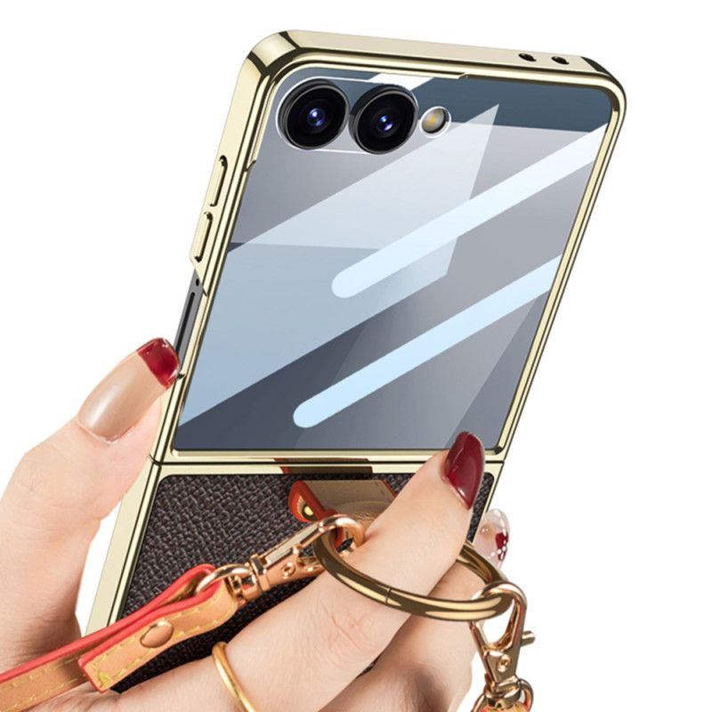 Kryt Samsung Galaxy Z Flip 7 Pouzdro Na Prsteny A Odnímatelný Ramenní Popruh