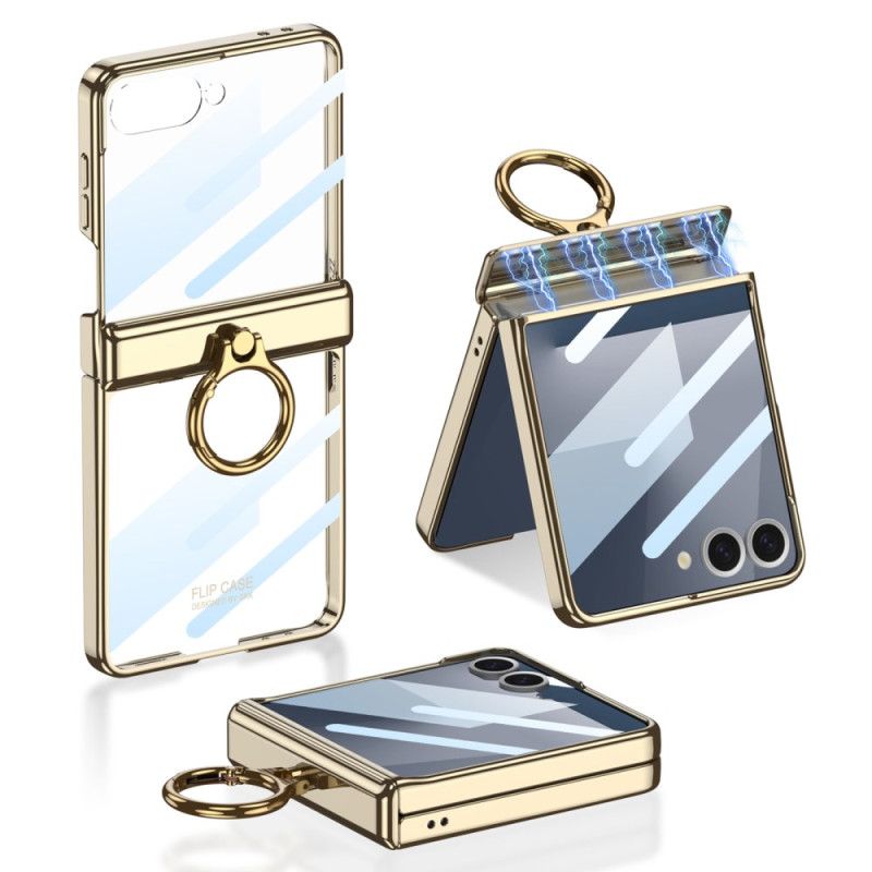 Kryt Samsung Galaxy Z Flip 7 Průhledný Se Stojánkem A Magnetickou Ochranou Gkk