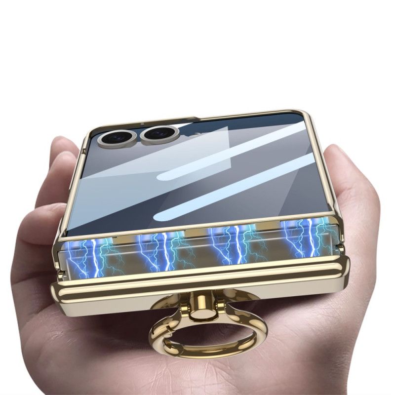 Kryt Samsung Galaxy Z Flip 7 Průhledný Se Stojánkem A Magnetickou Ochranou Gkk