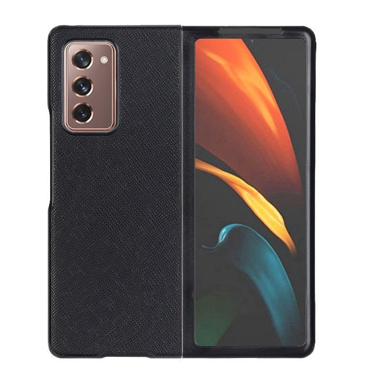 Kryt Samsung Galaxy Z Fold 2 Pravá Keprová Kůže