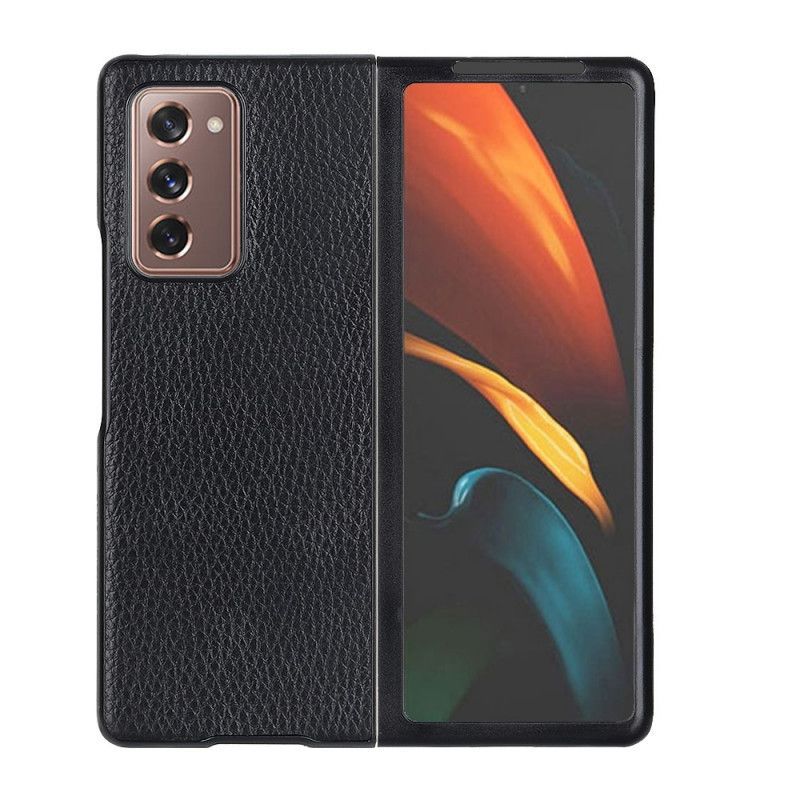 Kryt Samsung Galaxy Z Fold 2 Texturovaná Pravá Liči Kůže