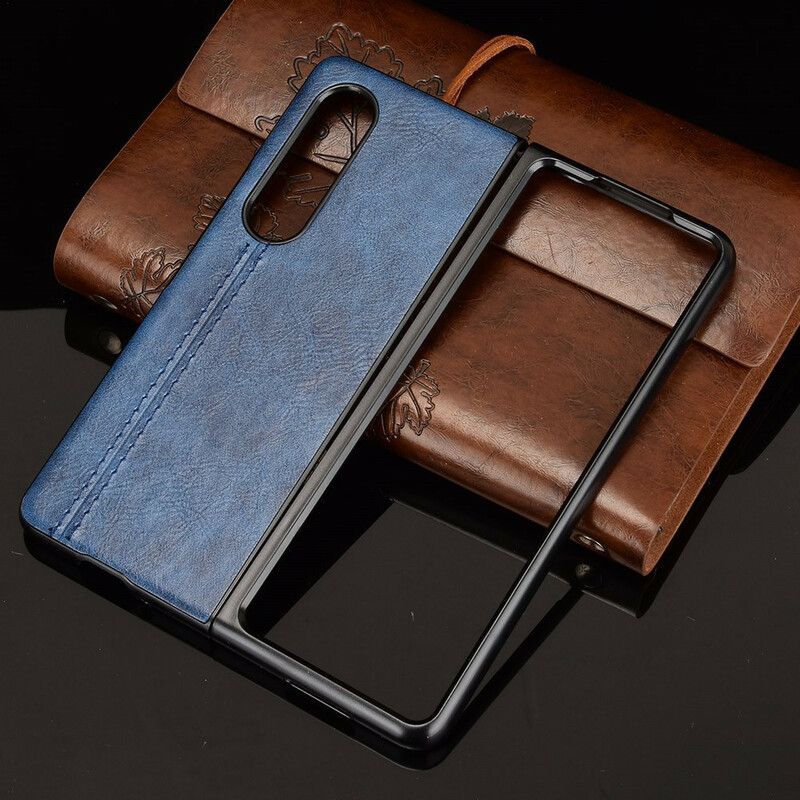 Kryt Samsung Galaxy Z Fold 3 5g Efekt Kůže Ve Švu