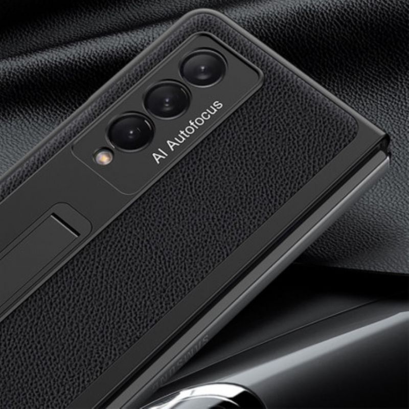 Kryt Samsung Galaxy Z Fold 3 5g Podložka Z Tkané Kůže Gkk