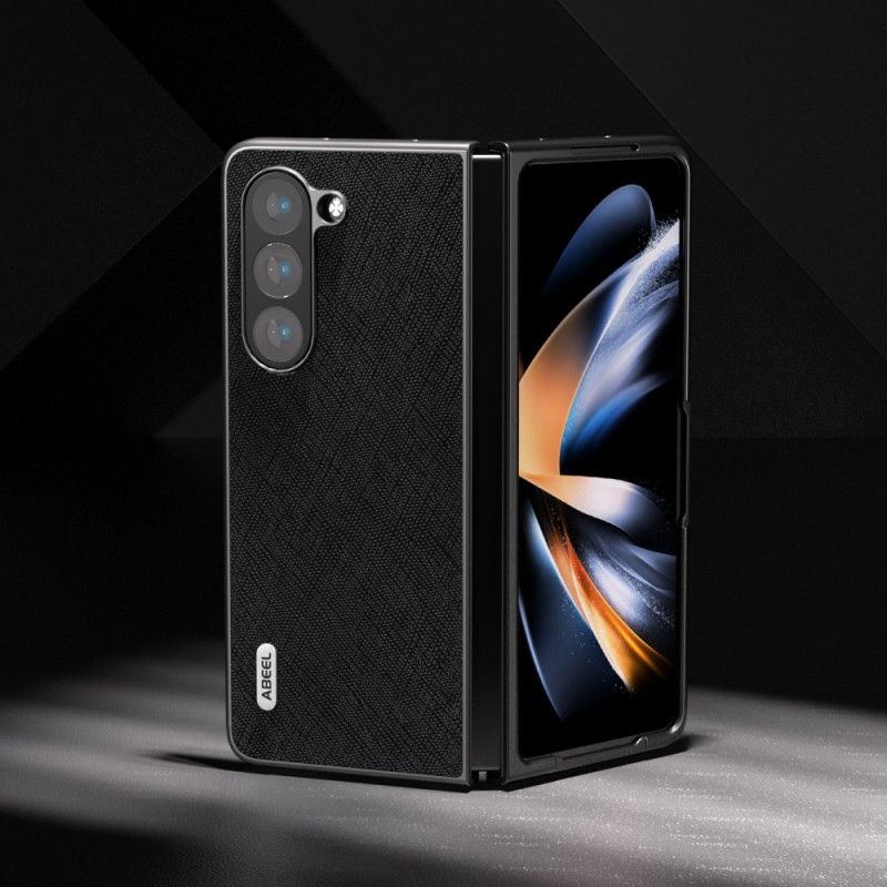 Kryt Samsung Galaxy Z Fold 5 Pravá Tkaná Kůže Abeel