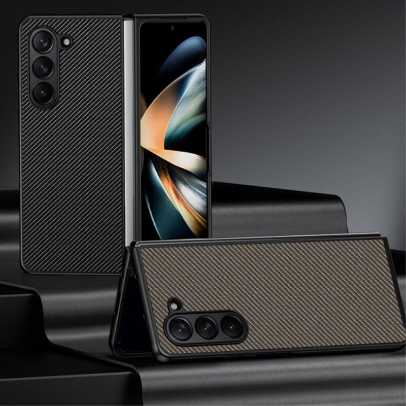 Kryt Samsung Galaxy Z Fold 5 Řada Uhlíkových Vláken A Mikrovlákna